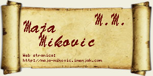 Maja Miković vizit kartica